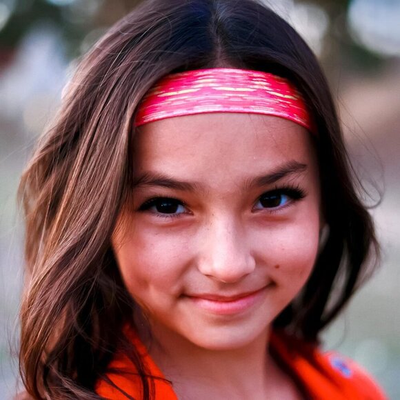 6 Tie Dye Headbands Girls Adjustable No Slip Sports Hair Accessories - Picture 8 of 9